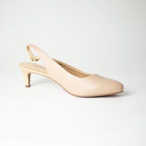 Nude Leather Pumps Kitten Heel size 8 Trotters Keely